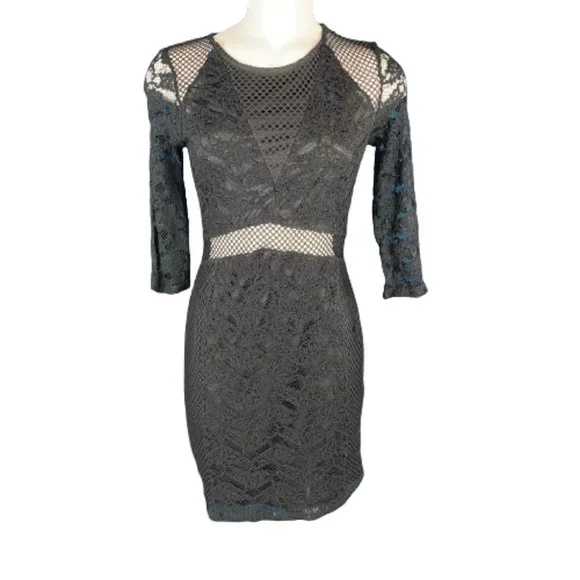 h&m divided black lace dress Nicoletta NC1058 Tea Length Sequinned Cocktail Dress – Madeline's Boutique  Toronto main image 0